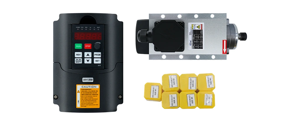Air Cooled 1.5Kw Spindle Motor Inverter 110V - Шпиндельный двигатель HLTNC 1.5 кВт с