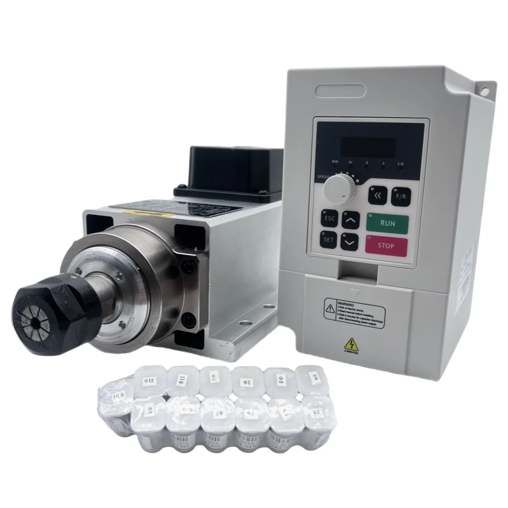 Air Cooled 1.5Kw Spindle Motor Inverter 110V - Комплект шпиндельного двигателя ЧПУ 1.5 кВт