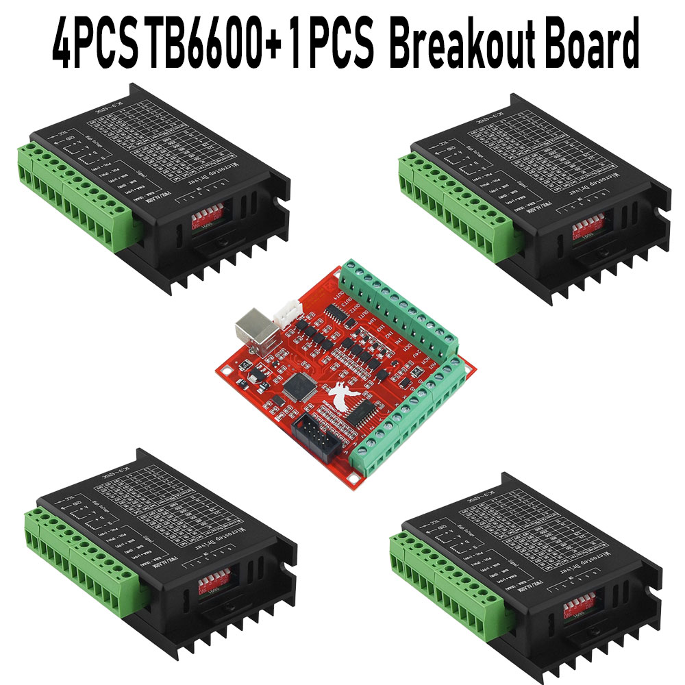 Mach3 Usb Cnc Controller 4 Axis 100Khz - Драйвер TB6600 для шагового двигателя, 4