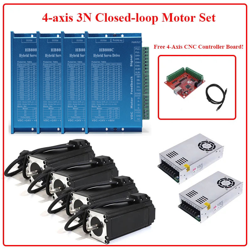 4-осевой шаговый двигатель Nem – обзор и цена Nema 23 Closed Loop Stepper Motor Driver Kit