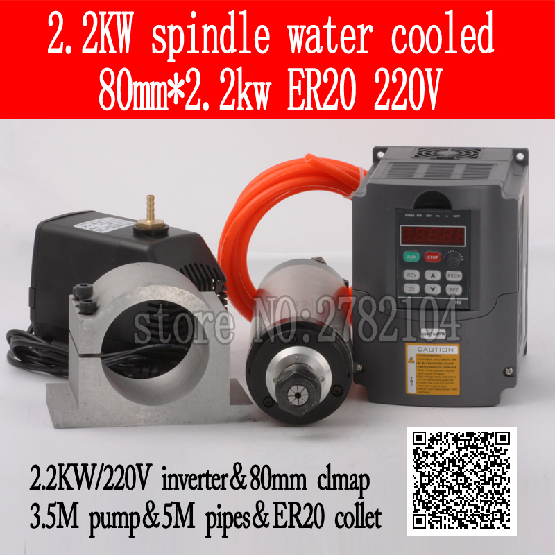 Комплект шпинделя с водяным ох – обзор и цена 2.2Kw Water Cooled Spindle Kit Vfd